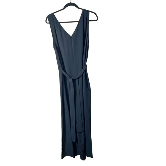 Everlane The City Stripe Draped Jumpsuit Wide Leg Tie Waist Size 14 - Picture 1 of 10